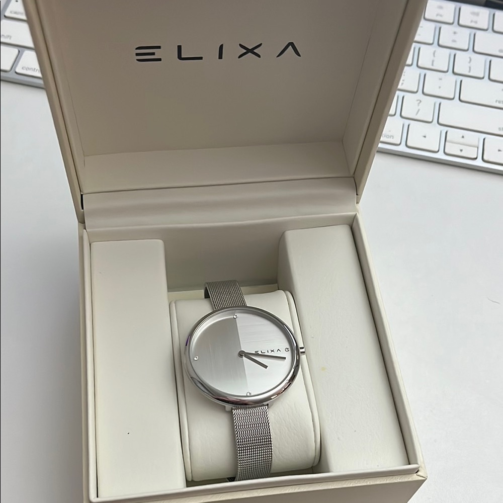 Women's Silver Mesh Strap Watch - Silver Dial